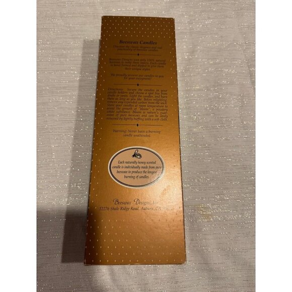 Vintage beeswax taper candles - red/gold/plaid NEW IN BOX - Picture 4 of 4